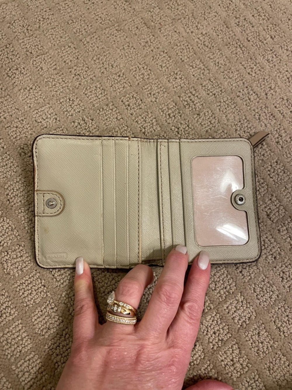 Coach Women’s Bow-Accent Compact Wallet - Nude - Picture 2 of 9